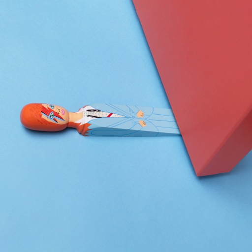 Image of Wedgie Door Stopper (Major Dave - Blue Outfit) Wood