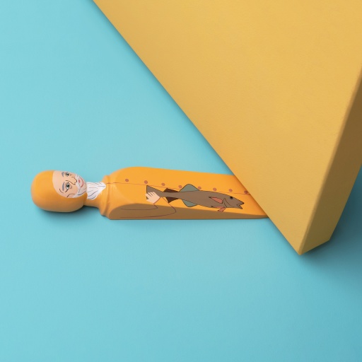Image of Wedgie Door Stopper (Captain Cod) Wood