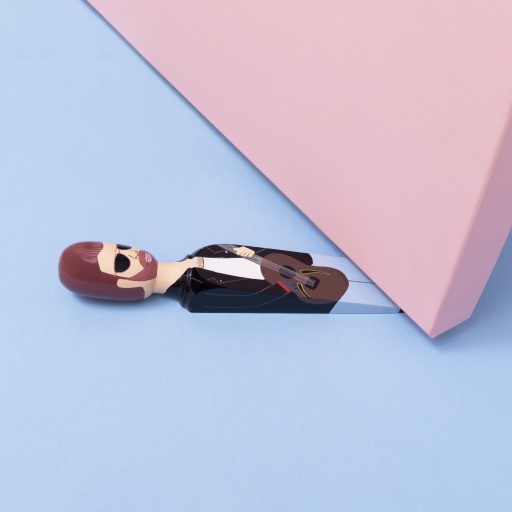 Image of Wedgie Door Stopper (Georg - Leather Jacket Outfit) Wood