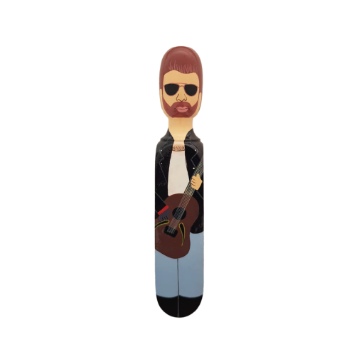 Image of Wedgie Door Stopper (Georg - Leather Jacket Outfit) Wood