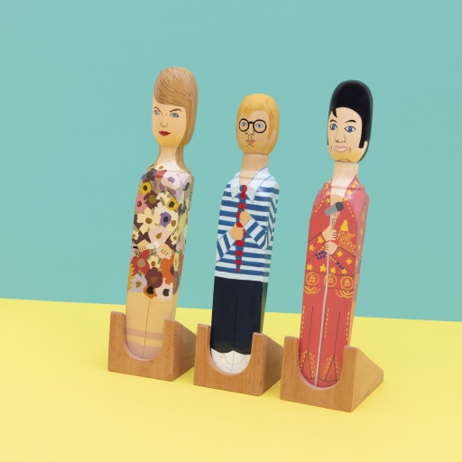 Image of Wedgie Individual Display Stand Wood - Mahogany