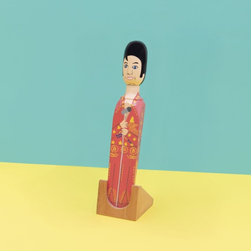 Image of Wedgie Individual Display Stand Wood - Mahogany