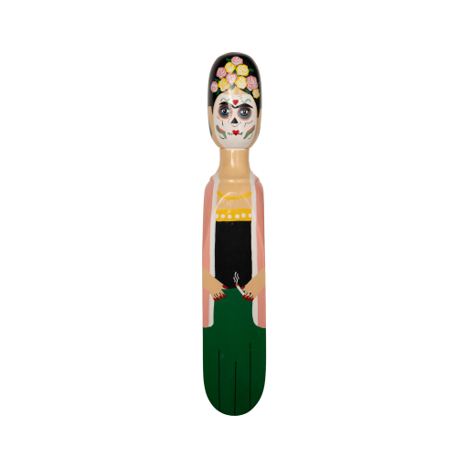 Image of Wedgie Door Stopper (Freeda - Dia De Muertos Outfit) Wood
